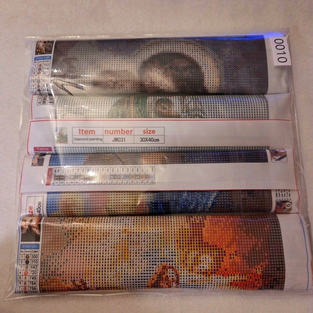 Mixed Lot 4 Religious Jesus 3D Diamond Art Painting Kits Canvas Crafts JW031 NEW